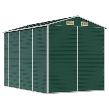 vidaXL Αποθήκη Κήπου Πράσινη 191 x 300 x 198 εκ. από Γαλβανισμένο Ατσάλι