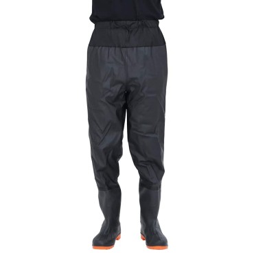 vidaXL Waist Waders με μπότες Μαύρο μέγεθος 42