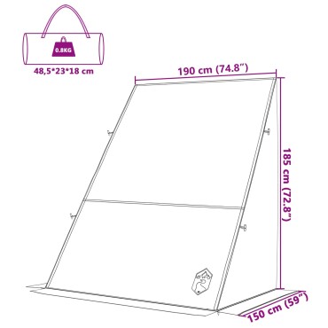 vidaXL Σκηνή για πόρτ μπαγκάζ Πράσινο 140/190 x 150 x 185 εκ ταφτάς