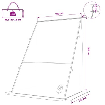 vidaXL Σκηνή για πόρτ μπαγκάζ Μπλε 140/190 x 150 x 185 εκ ταφτάς