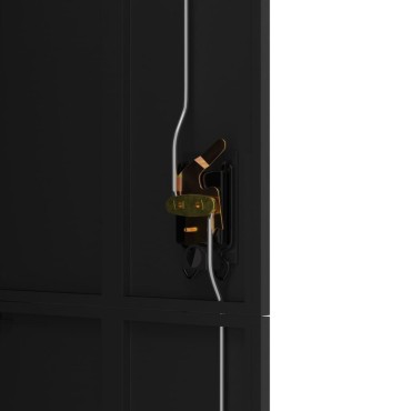 vidaXL Αρχειοθήκη Μαύρη 90x40x180cm Ατσάλινη 1 τεμ.