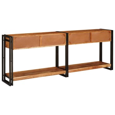 vidaXL Τραπέζια Κονσόλες 2 τμχ. Καφέ 200x33x75 εκ