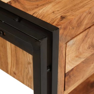 vidaXL Τραπέζια Κονσόλες 2 τμχ. Καφέ 200x33x75 εκ