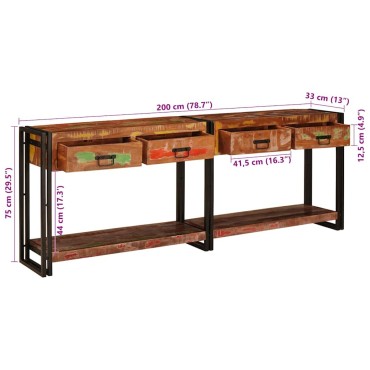 vidaXL Τραπέζια Κονσόλες 2 τμχ. Πολύχρωμο 200x33x75 εκ