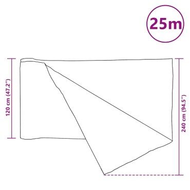 vidaXL Δίχτυ Σκίασης Μαύρο 1,2  x 25 μ. από HDPE 75 γρ./μ²