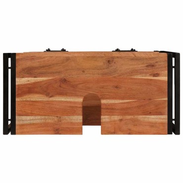 vidaXL Ντουλάπι νιπτήρα Καφέ 71x33x58cm Στερεό Ξύλο Ακακίας 1 τεμ.