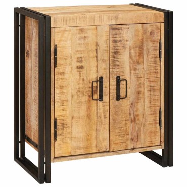 vidaXL Κομοδίνο Καφέ 66x35x76cm Στέρεο τραχύ ξύλο μάνγκο 1 τεμ.