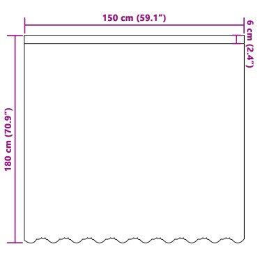 vidaXL Κουρτίνα Δαντέλας Λευκό 180x150cm Πολυεστέρας