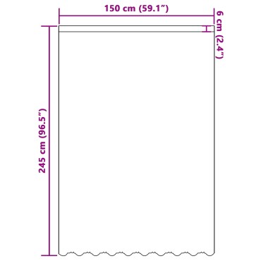 vidaXL Κουρτίνα Δαντέλας με κουρτίνες Λευκό 245x150cm Πολυεστέρας