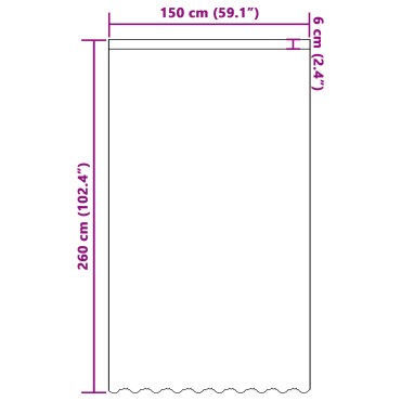 vidaXL Κουρτίνα Δαντέλας Λευκό 260x150cm Πολυεστέρας