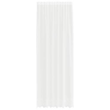 vidaXL Κουρτίνα Δαντέλας με κουρτίνες Λευκό 300x150cm Πολυεστέρας