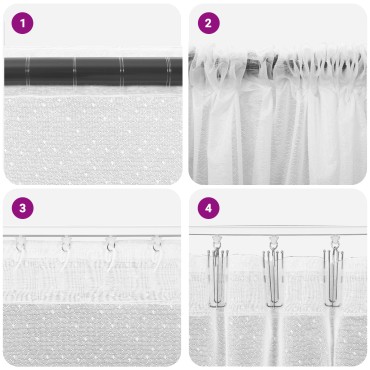 vidaXL Κουρτίνα Δαντέλας Λευκό 300x150cm Πολυεστέρας