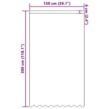 vidaXL Κουρτίνα Δαντέλας Λευκό 300x150cm Πολυεστέρας