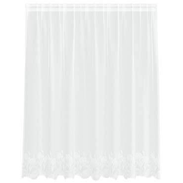vidaXL Κουρτίνα Δαντέλας με κουρτίνες Λευκό 180x200cm Πολυεστέρας