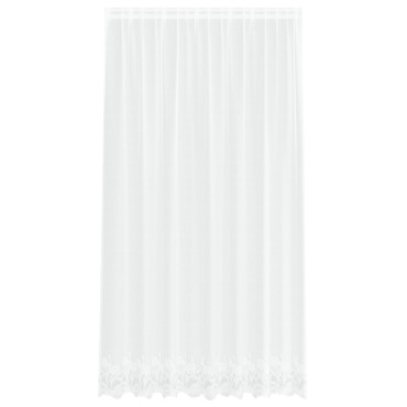 vidaXL Κουρτίνα Δαντέλας με κουρτίνες Λευκό 245x200cm Πολυεστέρας