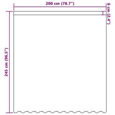 vidaXL Κουρτίνα Δαντέλας με κουρτίνες Λευκό 245x200cm Πολυεστέρας