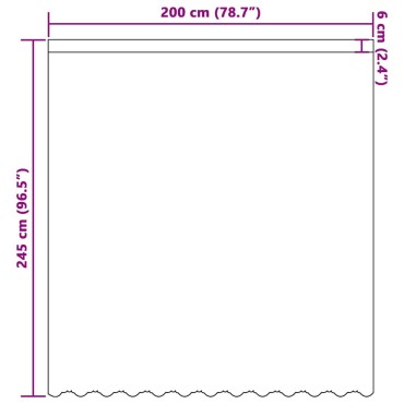 vidaXL Κουρτίνα Δαντέλας με κουρτίνες Λευκό 245x200cm Πολυεστέρας