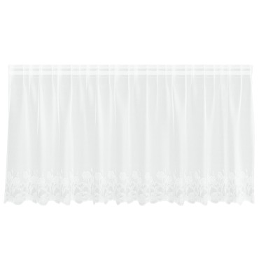 vidaXL Κουρτίνα Δαντέλας με κουρτίνες Λευκό 120x300cm Πολυεστέρας
