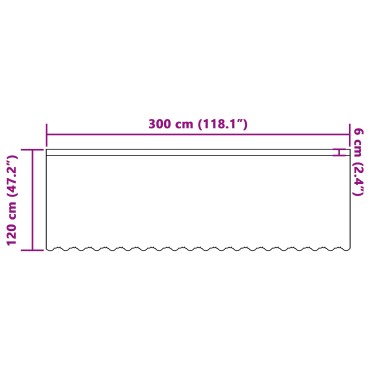 vidaXL Κουρτίνα Δαντέλας με κουρτίνες Λευκό 120x300cm Πολυεστέρας