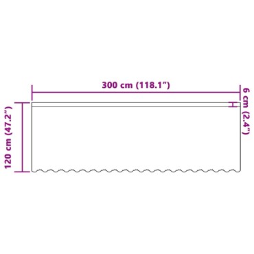 vidaXL Κουρτίνα Δαντέλας με κουρτίνες Λευκό 120x300cm Πολυεστέρας