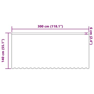 vidaXL Κουρτίνα Δαντέλας με κουρτίνες Λευκό 140x300cm Πολυεστέρας