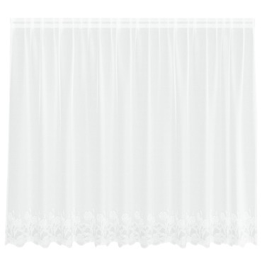 vidaXL Κουρτίνα Δαντέλας με κουρτίνες Λευκό 160x300cm Πολυεστέρας