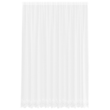 vidaXL Κουρτίνα Δαντέλας με κουρτίνες Λευκό 260x300cm Πολυεστέρας