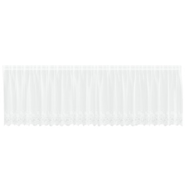vidaXL Κουρτίνα Δαντέλας με κουρτίνες Λευκό 80x500cm Πολυεστέρας