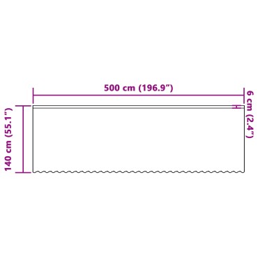 vidaXL Κουρτίνα Δαντέλας Λευκό 140x500cm Πολυεστέρας
