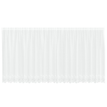 vidaXL Κουρτίνα Δαντέλας με κουρτίνες Λευκό 180x500cm Πολυεστέρας