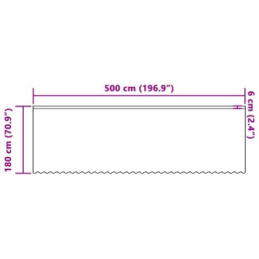 vidaXL Κουρτίνα Δαντέλας με κουρτίνες Λευκό 180x500cm Πολυεστέρας