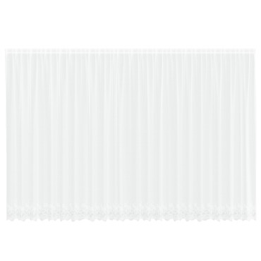 vidaXL Κουρτίνα Δαντέλας με κουρτίνες Λευκό 200x600cm Πολυεστέρας