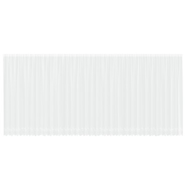 vidaXL Κουρτίνα Δαντέλας με κουρτίνες Λευκό 245x900cm Πολυεστέρας