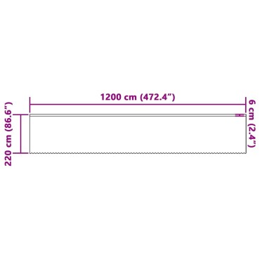 vidaXL Κουρτίνα Δαντέλας με κουρτίνες Λευκό 220x1200cm Πολυεστέρας