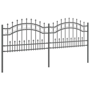 vidaXL Φράχτης Κήπου KAMPEN 240x118cm Ατσάλι με Επικάλυψη Πούδρας