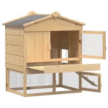 vidaXL Κοτέτσι Καφέ 75 x 60 x 89 εκ Μασίφ Ξύλο Πεύκου