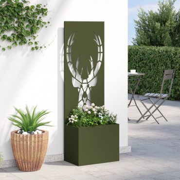 vidaXL Οθόνη Ιδιωτικότητας Κήπου Animal Print Λαδί 50 x 32 x 150 εκ