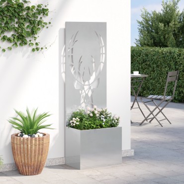vidaXL Οθόνη Ιδιωτικότητας Κήπου Animal Print Ασημί 50 x 32 x 150 εκ