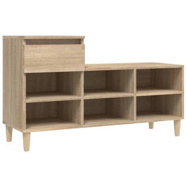 vidaXL Παπουτσοθήκη Sonoma Δρυς 102x36x60cm από Επεξεργασμένο Ξύλο