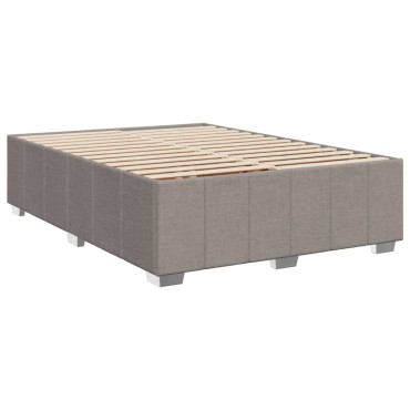 vidaXL Κρεβάτι Boxspring με Στρώμα Taupe 160x200 εκ. Υφασμάτινο