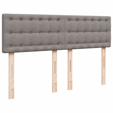 vidaXL Κρεβάτι Boxspring με Στρώμα Taupe 160x200 εκ. Υφασμάτινο