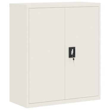 vidaXL Αρχειοθήκη Λευκή 90x40x105cm από Ατσάλι 1 τεμ.