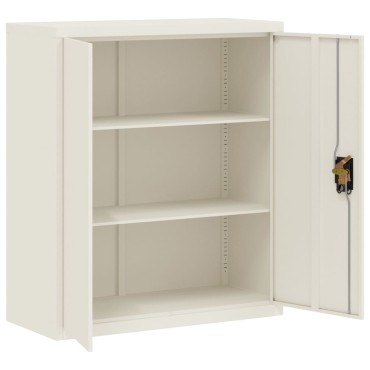 vidaXL Αρχειοθήκη Λευκή 90x40x105cm από Ατσάλι 1 τεμ.