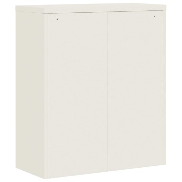 vidaXL Αρχειοθήκη Λευκή 90x40x105cm από Ατσάλι 1 τεμ.