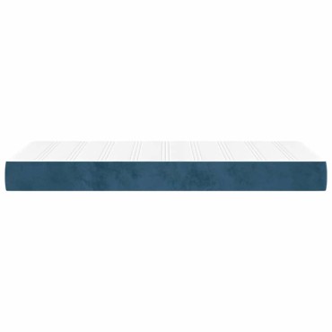 vidaXL Στρώμα με Pocket Springs Μεσαίας Σκληρότητας Σκούρο Μπλε 90x220x20cm Βελούδινο 1 τεμ. - Μονό