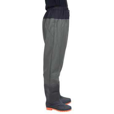 vidaXL Waist Waders με μπότες σκούρο πράσινο μέγεθος 41