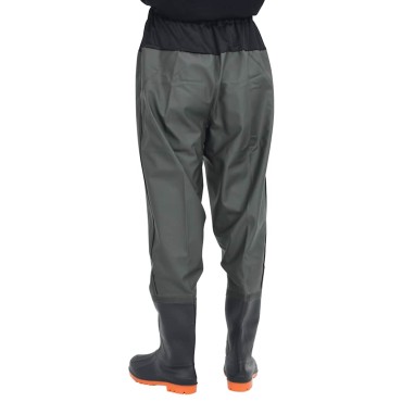 vidaXL Waist Waders με μπότες σκούρο πράσινο μέγεθος 41