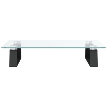 vidaXL Βάση Οθόνης Μαύρη 40x35x8 εκ. από Ψημένο Γυαλί και Μέταλλο