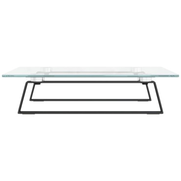 vidaXL Βάση Οθόνης Μαύρη 40x35x8 εκ. από Ψημένο Γυαλί και Μέταλλο