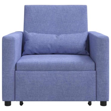 vidaXL Καναπές Κρεβάτι Μονό Μπλε τζιν 90x165x87cm ύφασμα 1 τεμ.